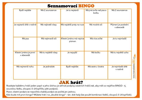 seznamovací bingo|Seznamovací hry